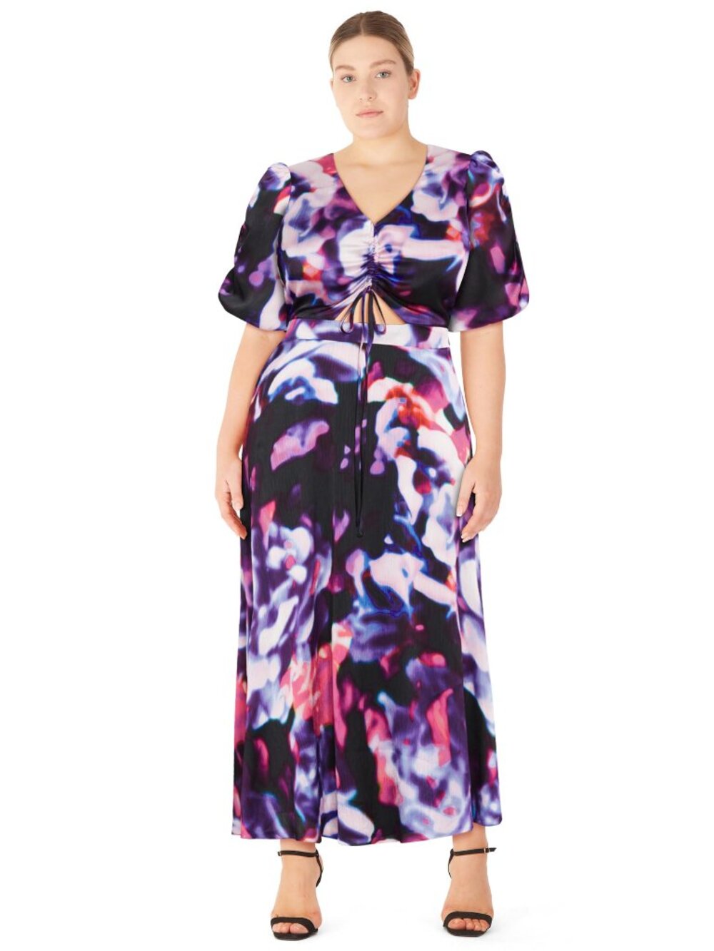 NWT City Chic Women's Tayla Print Cocktail Dress - Neon Print, Size 24